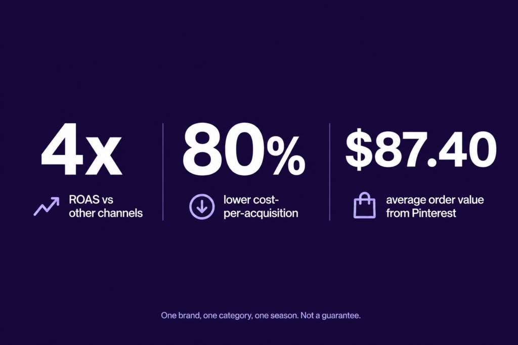 Pilgrim case study results: 4x ROAS on Pinterest for a Shopify store